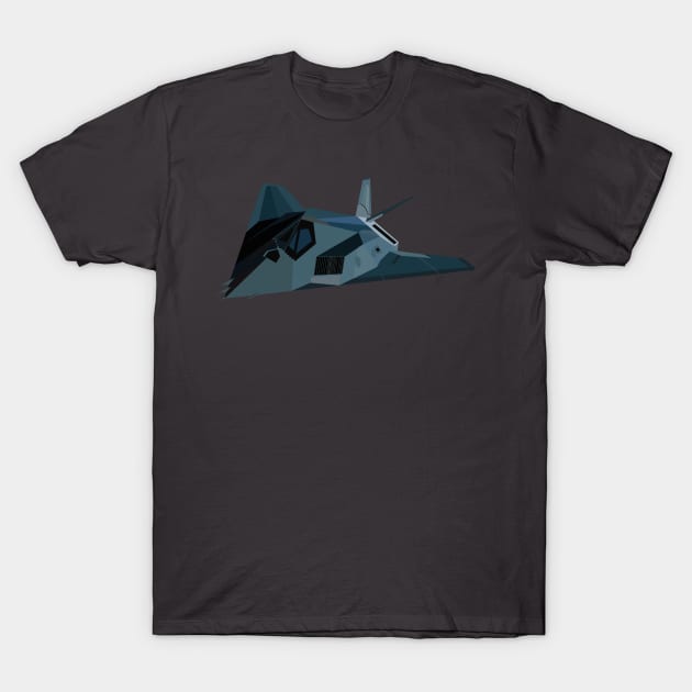 F117 Nighthawk - Stealth Fighter wo Txt T-Shirt by twix123844